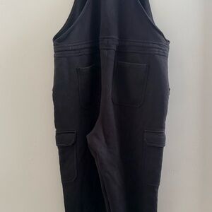 Duluth Trading Co Black Sweatpant Overalls